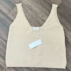 Sage the Label | M | Sleeveless Knit Crop Tank Top